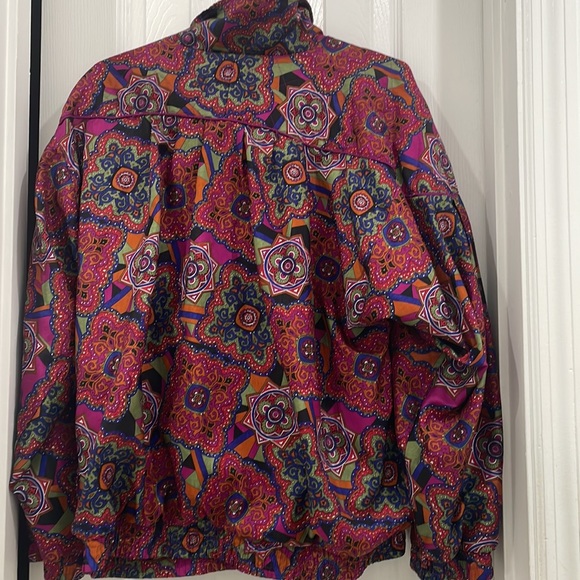 Colorful magenta Lavon polyester jacket size Large - Picture 7 of 7